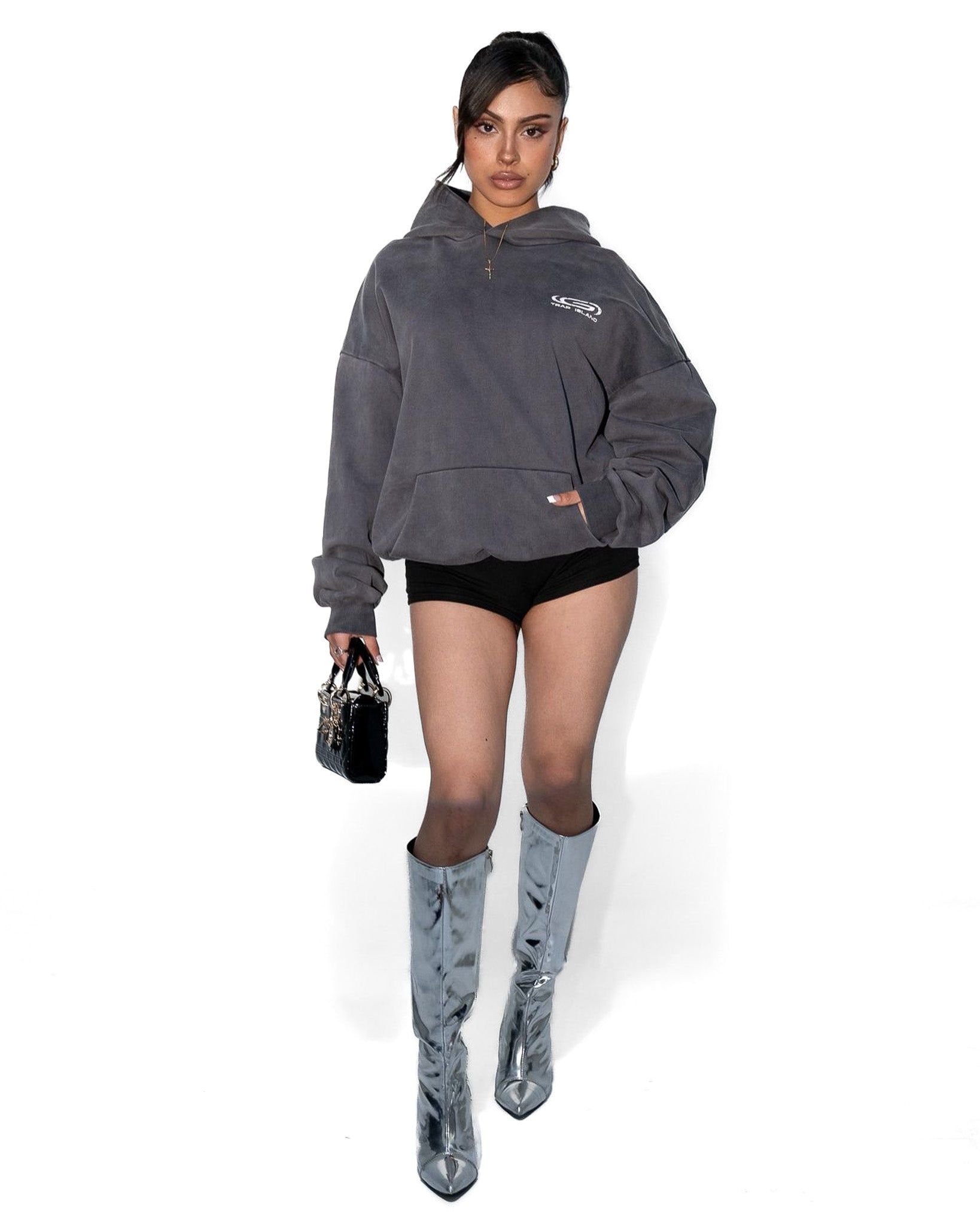 GALLERIA V1 — Hoodie Dark Stone Grey